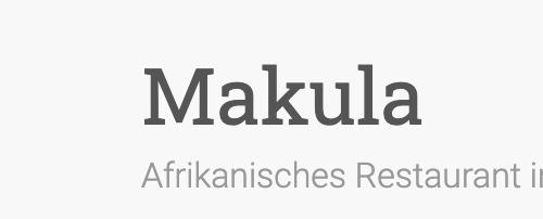 Makula afrikanische Restaurant -Germany